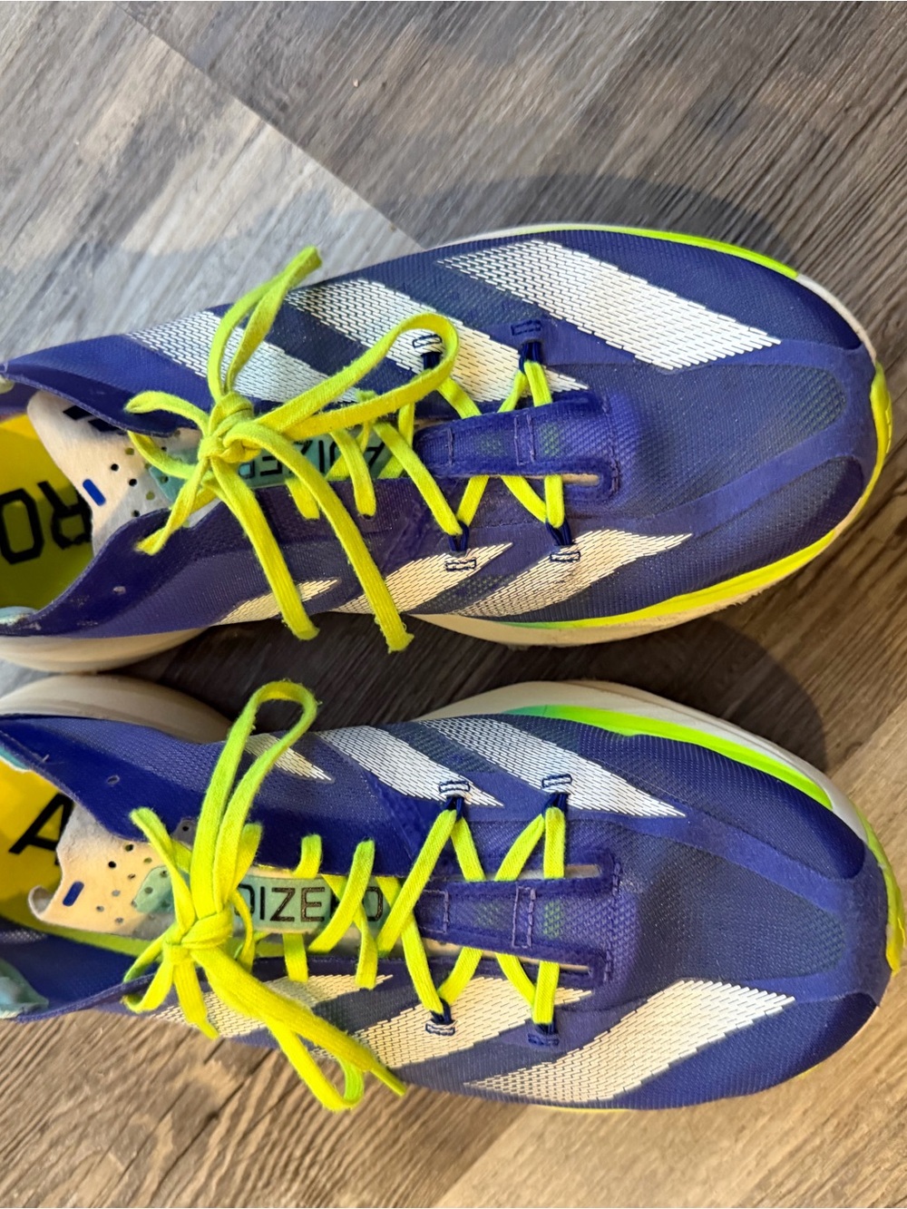 adidas adizero adios pro 3 Blue and Neon Yellow Performance Running Shoes